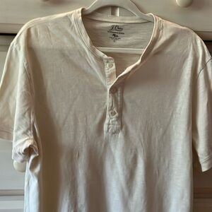 J crew Henley t shirt cream colored.  Like brand new